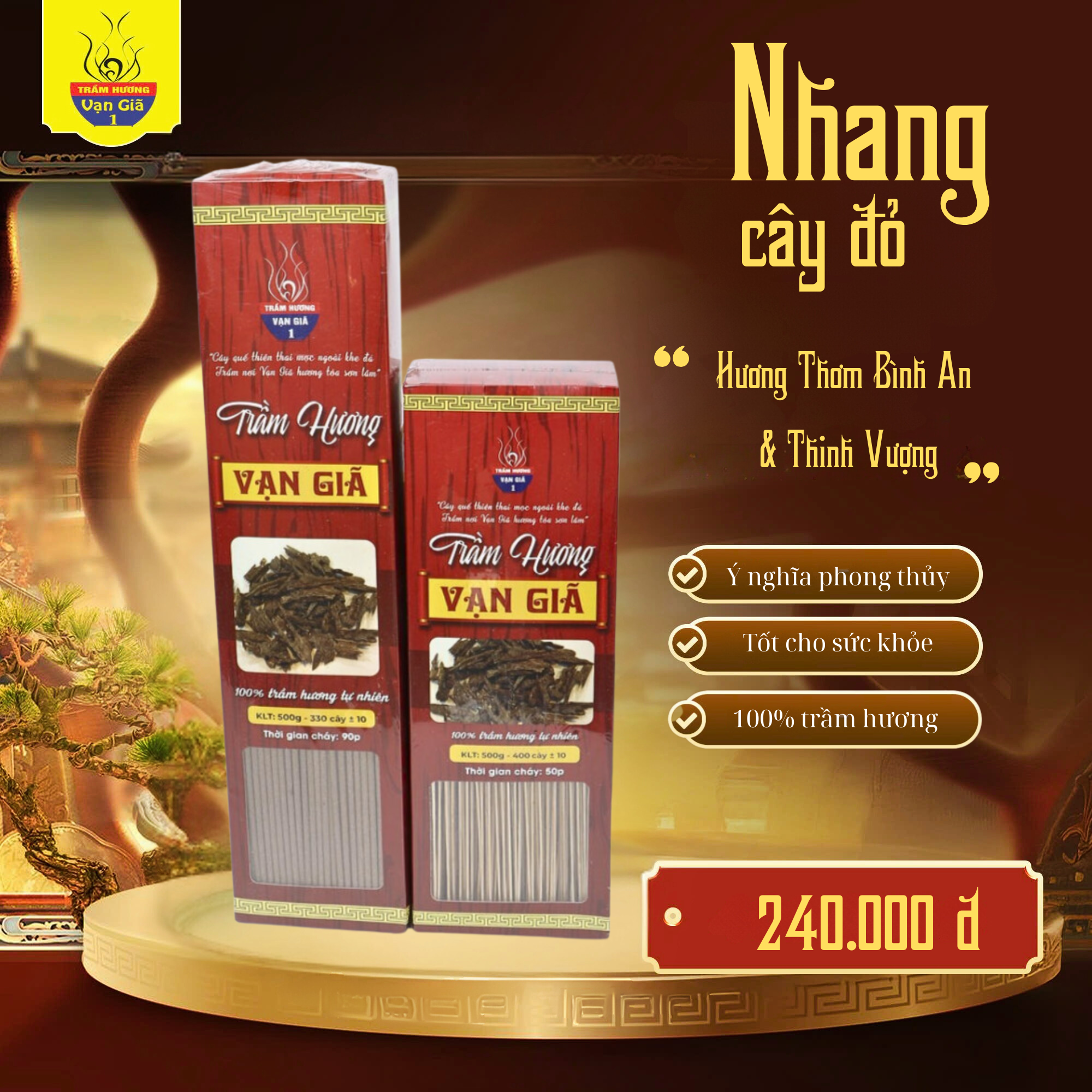 Nhang Cây Đỏ ( 40cm & 30cm )