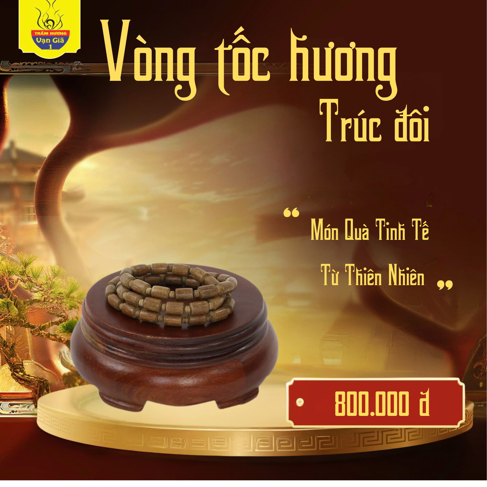 Vòng Tốc Hương Trúc Đôi
