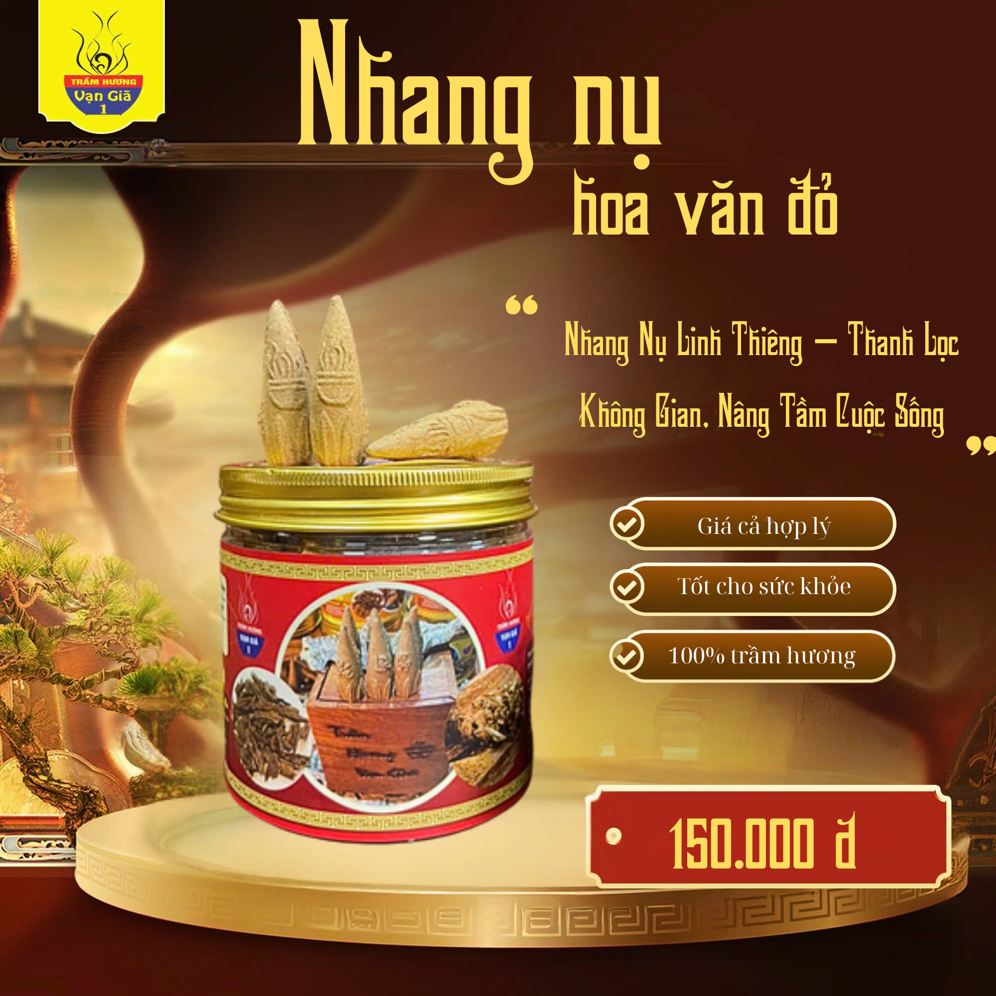 Nhang Nụ Hoa Văn Đỏ